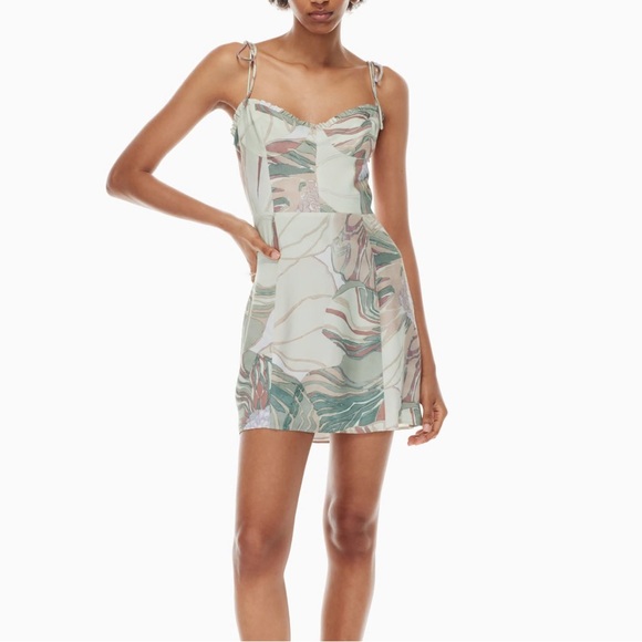 NWT Aritzia Wilfred Fable Dress Floral Print Summer Sundress 00 / XXS - Picture 2 of 6